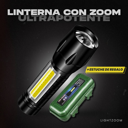 Linterna con zoom ultrapotente + estuche de regalo - Lightzoom™